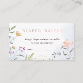 Diaper Raffle Insert Card for Baby Shower Tilläggskort