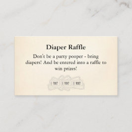 Diaper Raffle Insert Tilläggskort