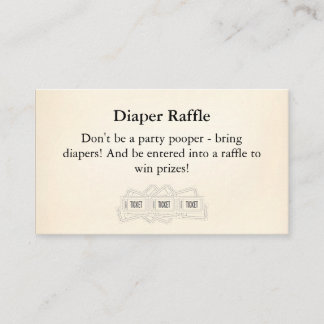 Diaper Raffle Insert Tilläggskort