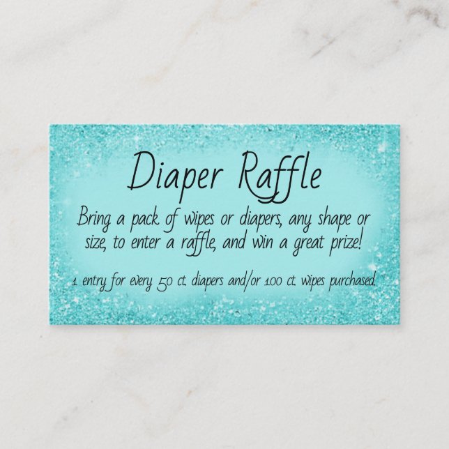 Diaper Raffle Invitation Insert Tilläggskort (Framsida)