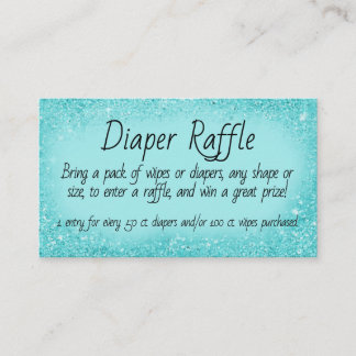 Diaper Raffle Invitation Insert Tilläggskort