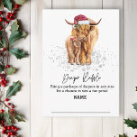 Diaper Raffle jul Winter Highland Cow Tilläggskort<br><div class="desc">Den här designen kan vara personlig i det område som tillhandahålls genom att ändra fotot och/eller text. Du kan också anpassa den genom att klicka på Anpassa den här mallen och sedan välja klicka för att anpassa ytterligare alternativ och ta bort eller ändra färg i bakgrunden, lägga till text, ändra...</div>
