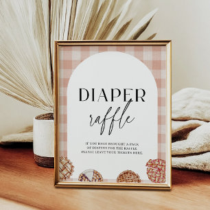 Diaper Raffle Little Cutie Paj Baby Shower Game Poster