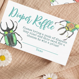 Diaper Raffle Little Kärlek Kryp Baby Shower Tilläggskort