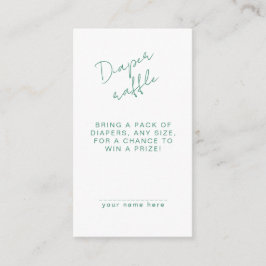 Diaper Raffle Marine Blue Coastal Baby Shower Tilläggskort