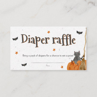 Diaper Raffle med söt Halloween-tema Tilläggskort