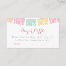 Diaper Raffle Mexican Fiesta Papel Picado Banner Tilläggskort