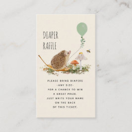 Diaper Raffle Mushroom Hedgehog Balloon Tilläggskort