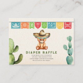 Diaper Raffle Nalle Baby Shower Fiesta Tilläggskort