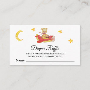 *~* Diaper Raffle Nalle Flygplan Måne Stars Tilläggskort