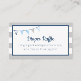 Diaper Raffle Nautical Ahoy Boy Blue Shower Tilläggskort