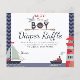 Diaper Raffle Nautical Sailboat Ahoy Pojke Game