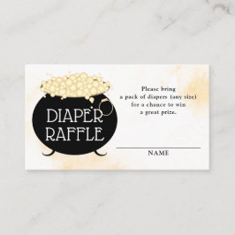 Diaper Raffle Neutralt Brew Halloween Baby Shower Tilläggskort