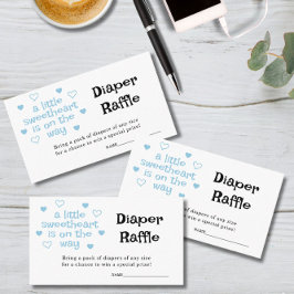 Diaper Raffle Pink Girl Baby Shower Card Tilläggskort