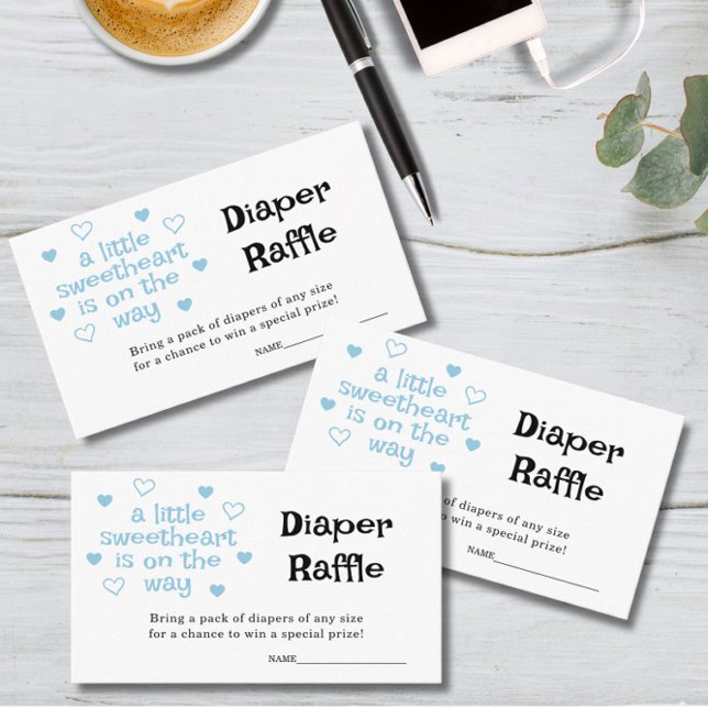 Diaper Raffle Pink Girl Baby Shower Card Tilläggskort (Skapare uppladdad)