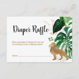 Diaper Raffle Safari guld djur Tilläggskort