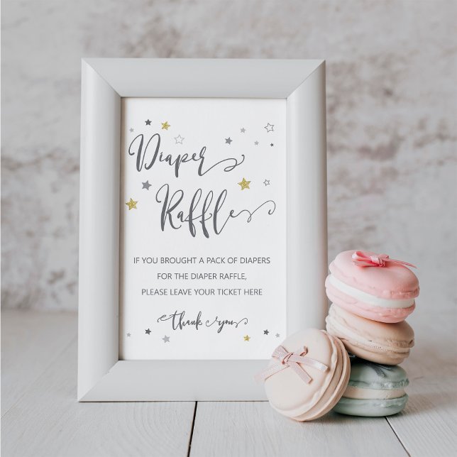 Diaper Raffle Sign Gender Neutral Baby Shower Poster (Skapare uppladdad)