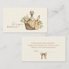 Diaper Raffle Silly Goose Lemon Watercolor  Tilläggskort