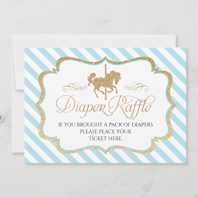 Diaper Raffle-skylt Inbjudningar (Framsida)