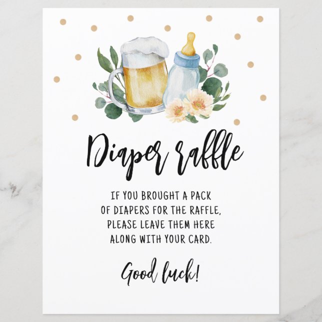 Diaper Raffle-skylten Baby brinner grey (Framsida)