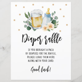 Diaper Raffle-skylten Baby brinner grey
