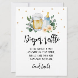 Diaper Raffle-skylten Baby brinner grey Inbjudningar