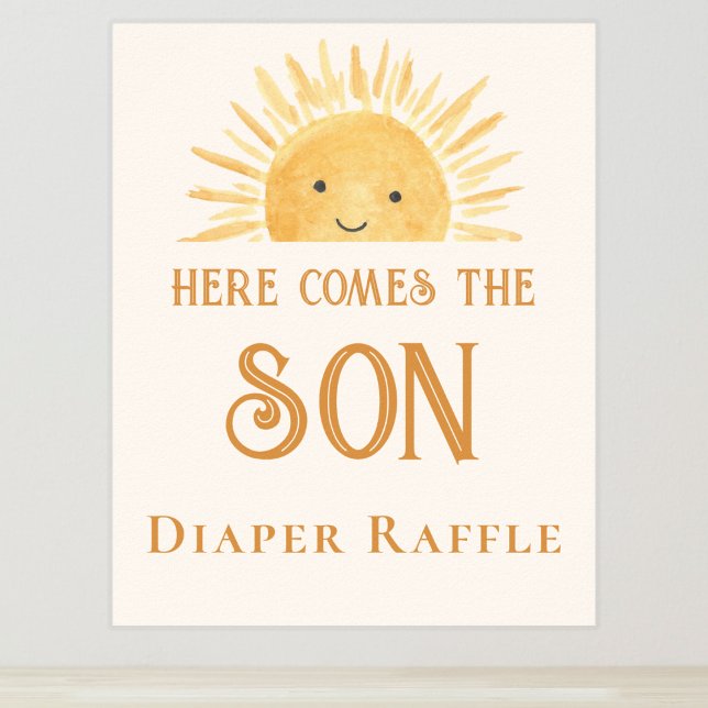 Diaper Raffle Sol Baby Shower-skylt Poster (Skapare uppladdad)