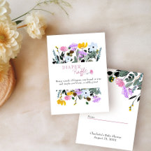 Diaper Raffle Söt Wildblomme Gräsmatta White