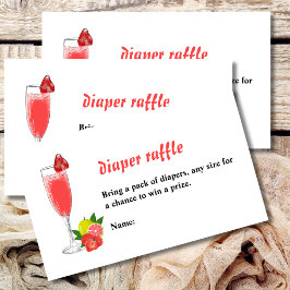 Diaper raffle-spel brunch bubblande babydusch tilläggskort