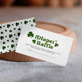 Diaper Raffle St. Patrick Day Baby Shower Tilläggskort
