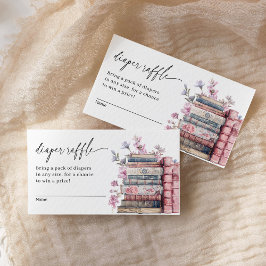 Diaper Raffle Storybook New Chapter Baby Shower Tilläggskort