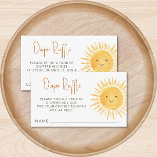 Diaper Raffle Sunshine Baby Shower Tilläggskort