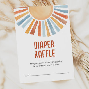 Diaper Raffle Sunshine Gender Neutral Baby Shower Tilläggskort