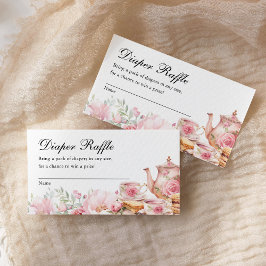 Diaper Raffle Tea Party Baby Shower  Tilläggskort