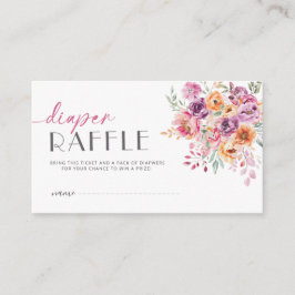 Diaper Raffle Ticket | Baby in Bloom Blush Pink Tilläggskort