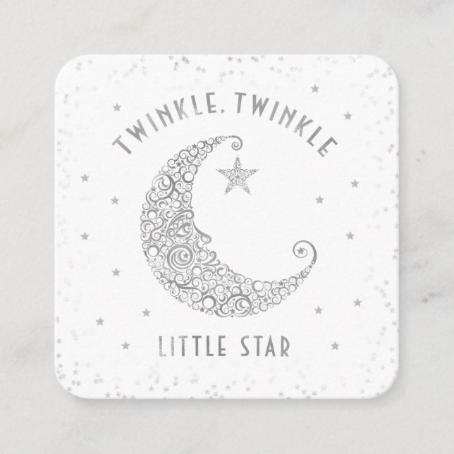 Diaper Raffle Twinkle Little Star Baby Shower Tilläggskort (Framsida)