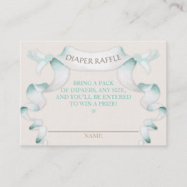 Diaper Raffle Vintage Carriage Ivory Mint Gingham Tilläggskort