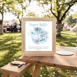 Diaper Raffle Whale Baby Shower Poster