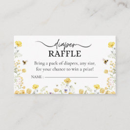 Diaper Raffle Wildblomme Blommigt honey Bee Tilläggskort