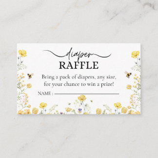 Diaper Raffle Wildblomme Blommigt honey Bee Tilläggskort