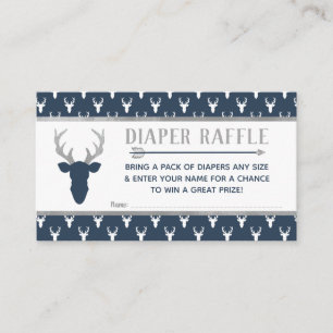 Diaper Raffle, Woodland Hjort, Navy, Grått Tilläggskort