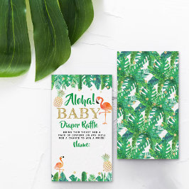 Diaper Tropical Summer Beach Luau Boys Baby Shower Tilläggskort