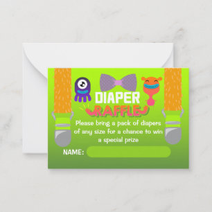 DIAPPER RAFFLE - De har Skapat en monster Anteckningskort