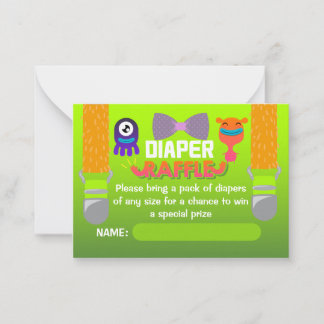 DIAPPER RAFFLE - De har Skapat en monster Anteckningskort