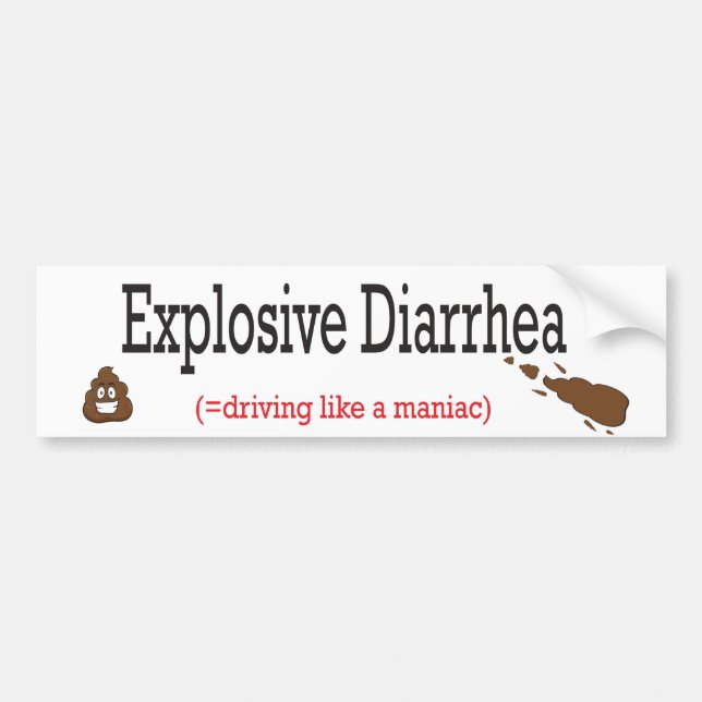 Diarréhastighet vid poop Explosive Diarré Bildekal (Framsidan)