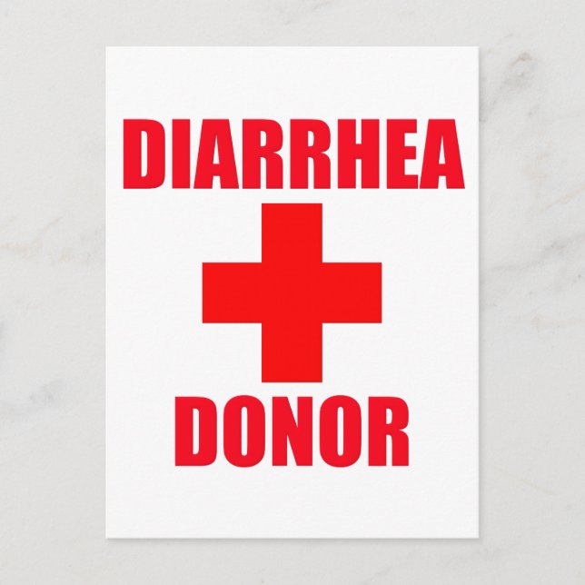 Diarrhea Donor Vykort (Framsida)