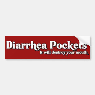 Diarrhea Pockets Funny Parody Bildekal