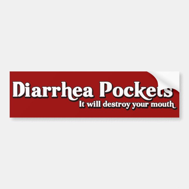 Diarrhea Pockets Funny Parody Bildekal (Framsidan)