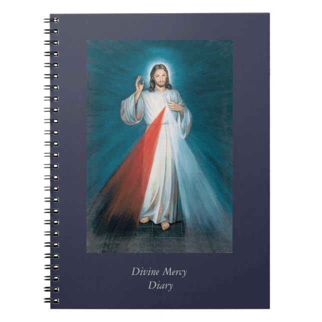 Diary Diary Divine Mercy Anteckningsbok Med Spiral (Framsidan)