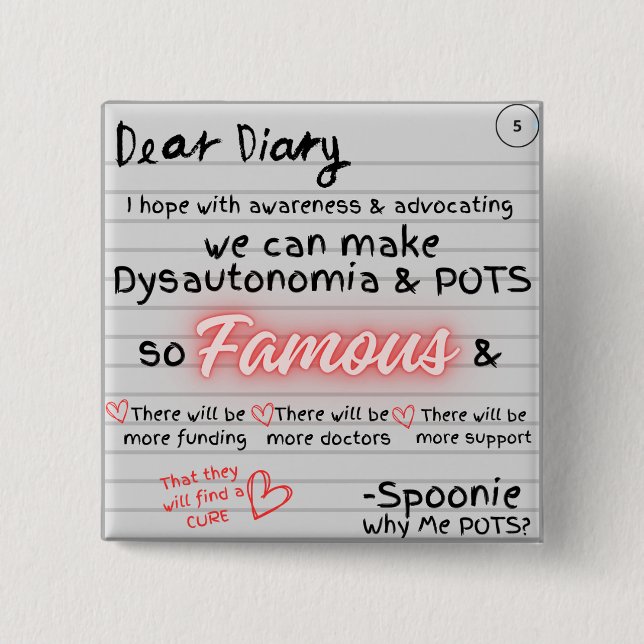 Diary of a Spoonie Knapp (Framsida)